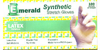 picture of box of yellow stretch synthetic gloves