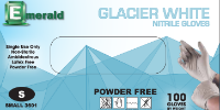 picture of box of Glacier White nitrile gloves