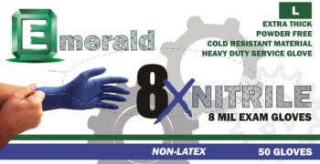 picture of box of Emerald 8X nitrile gloves