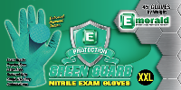 picture of box of Emerald Green Guard nitrile exam gloves